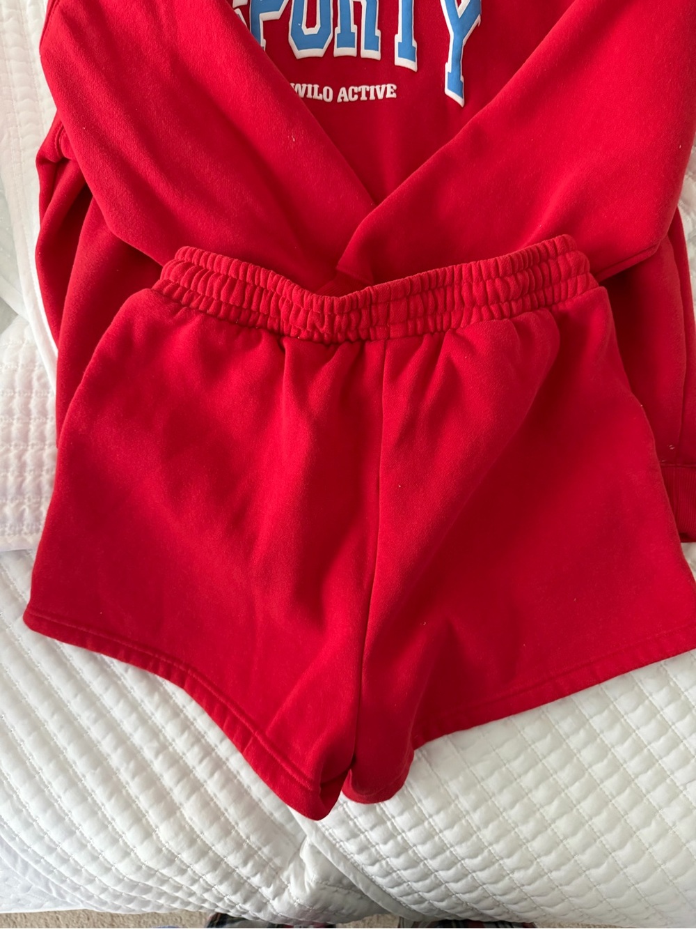 Red Women's Sporty Shorts - Wild Active - Picture 3 of 4